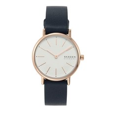 Skagen 여성용 Signatur 스테인리스 스틸 일본제 쿼츠 시계 스트랩 로즈 골드 14(모델: SKW2694)