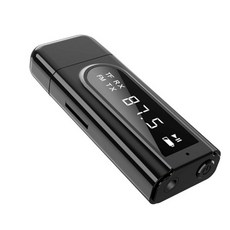 VAORLO FM 송신기 수신기 블루투스 5.0 어댑터 AUX USB TF 카드 MP3 플레이어 홈 스테레오 TV PC 휴대폰 헤드폰 자동차, Black, 1.Black - 블루투스 v5.0