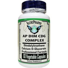 AlchePharma 딤CDG 복합 전문가 디인돌릴메탄 칼슘 D글루카레이트 포뮬러, 1개, 60정