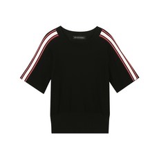 IIIVIVINIKO율무구 봄가을 운동 패치워크 반팔 풀오버 니트