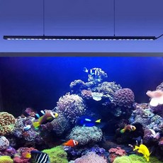 호환 풀 스펙트럼 블루 UV LED 수족관 조명 산호초 바 해수 8 12H 타이머 10 100 디밍 25W 35W 45W 55W, 0.9M 27 3W, 1개
