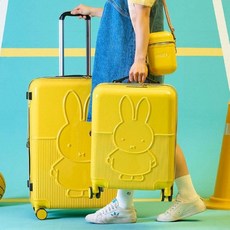 [옐로우 캐리어] miffy 밀키 기내용 20인치+미니백 2종세트 수학여행 단기여행 - 기내용20인치캐리어