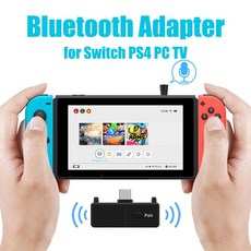 블루투스 5.0 오디오 Transmitte 동글 EDR A2DP SBC 낮은 대기 시간 USB C 타입 C 무선 어댑터 및 마이크 닌텐도 스위치 PS4 TV PC 용|무선 어댑, 1개, 단일, 단일