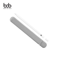 bob 애플 펜슬 전용 부착식 보관 케이스 Apple Pencil 1세대 2세대 호환, 실버, 1개