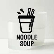 루리앤메리 분리수거 픽토그램 스티커 09 컵라면국물 재활용스티커, A 검정+영문