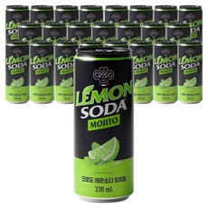 크로도 모히토 레몬소다 스파클링 레모네이드, 330ml, 24개