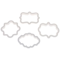 쿠키커터 커터 퐁당 쿠키 비스킷 세트 케이크 플라스틱 프레임 몰드 플라크 4 장식 빈티지 개/세트 도구, 1개