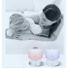 LED무드등 7칼라 상부급수식 초음파 가습기, 깔끔한화이트