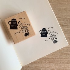 커피 모양 카페 맥주 빈티지 모양 다꾸 스탬프, DRIP COFFEE 드립 커피