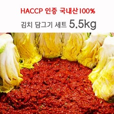 [청솔] 김치담기세트 5.5kg / 6.3kg (절임배추+양념) 김장 밀키트, 1set