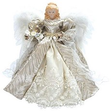 Santa's Workshop 3032 Elegance Angel Tree Topper 16" Silver 산타의 워크샵 3032 엘레강스 엔젤 트리 토퍼 16" 실버, 1개