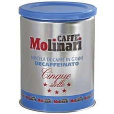 CAFFE 몰리나리 에스프레소 5 * 'Decaffeinato'지상 2 팩 (2 × 250g)