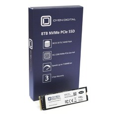 Oyen Digital 8TB NVMe M.2 2280 Gen4 PCIe TLC 솔리드 스테이트 드라이브 SSD, BiCS6