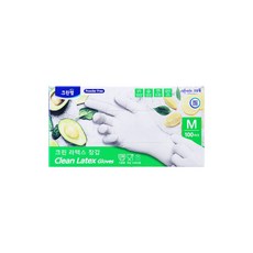크린랩 크린 라텍스장갑 100매 소 중 대, 중(M), 본상품선택, 1개
