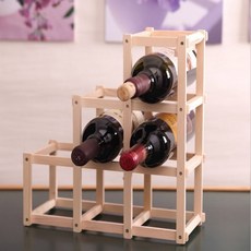 접이식 우드 와인 렉 샴페인 랙 술 병 거치대 수납 보관 인테리어, 기본, 2구
