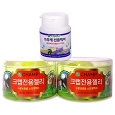 챔프 소라게 전용 먹이 1통 + 소라게 젤리 2통 세트, 3개