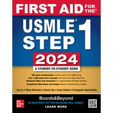 (영문도서) First Aid for the USMLE Step 1 2024 Paperback, McGraw Hill / Medical, English, 9781266077203
