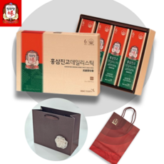 홍삼진고데일리스틱
 정관장 홍삼정 홍삼진고 데일리스틱 선물용 쇼핑백 2종 운동 여행 부모님 골프 명절 1박스 200ml