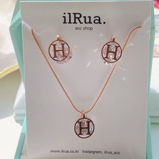 뱀줄목걸이귀걸이세트