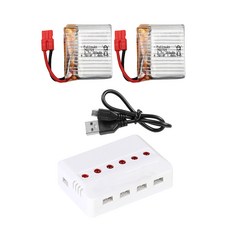 시마 X26 드론배터리 드론부품, 07. (X26) 380mah2개+6in1충전