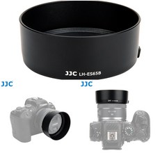 [JJC] 캐논 RF 50mm f1.8 STM 카메라 렌즈 후드 ES-65B, LH-ES65B 블랙, 1개