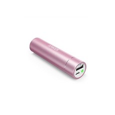 Anker PowerCore＋ mini 3350mAh Lipstick-Sized Portable Charger (3rd Generation Premium Aluminum Power Bank) One of the Most Compact External Batteries, One Size, Pink