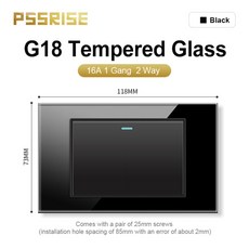 유리 EU 패널 2 태국 조명 C타입 브라질 미국 전원 소켓 IT 벽 PSSRISE 스위치 콘센트 충전기 USB 5V 1A, 1Gang 2 Way, 1개