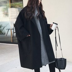 엘레스 여성코트 여성점퍼 당일발송 오버핏 트랜치코트 겨울 코트