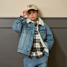 <<특가상품>> 따뜻함최고!! 멋스런 간절기 아이템 만능코디템 청자켓~인디고키즈_ 뽀글이 데님자켓 _뉴코아울산점
