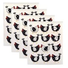 Design Imports 스웨디쉬 디쉬클로스 키친크로스, 4개, Chickens