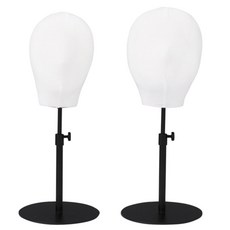 두상 마네킹 얼굴 모형 모자 써클발판 아동 (니트), (두상아동2 통통형 75_화이트), (높이조절_블랙)