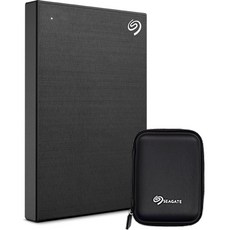 씨게이트 ONE TOUCH HDD 외장하드 + 파우치, Black, 1TB