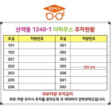 칠판박사 주차현황판 화이트보드, 주차현황판(소형)