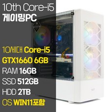 디오테라 인텔 10세대 게이밍PC 디아블로4 롤 오버워치2 로아 배그 컴퓨터 캐드 포토샵 프리미어 영상편집용 데스크탑 본체 01_10세대 Core-i5 게이밍PC 상품 이미지