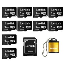 Lerdisk 팩토리 도매 10팩 마이크로 SD 카드 256MB 대량 소용량 3C 그룹 공인 라이선스가 작은 파일에만 제작 카메라 또는 휴대폰에는 적합하지 않음 (GB 아님, 1GB(클래스 4), 1개