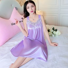여성슬립 빅사이즈 섹시한잠옷 여성 슬립 원피스 잠옷 여름 홈웨어