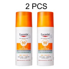 정품 유세린 색소 침착 방지 오일 컨트롤 페이셜 선스크린 피부 UV SPF50 + 선블록 선젤 페이스 바디 선스크린 2 개 50ml, 2개