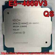 E5-4669V3 버전 E5 18 45M V3 인텔 제온 배송 무료 CPU QS LGA2011-3 코어 2.10GHz 4669V3 프로세서