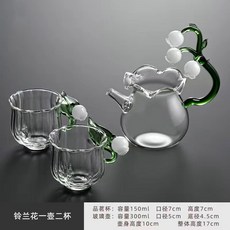 릴리 우유주전자 오브 내열 용기 컵 유리 더 레드 머그잔 우유 커피, 1개