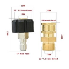 와셔 어댑터 빠른 연결 퀵 커넥터 3 in 1 4in M2214 및 15 암수 헤드 키트, 4D, D