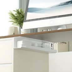 레디박스 무타공 책상 밑 멀티탭 거치대 정리 선반, 소형, 1개, 화이트 소형, 1개, 화이트