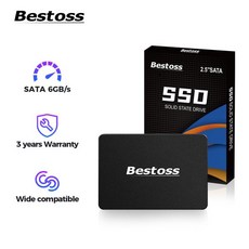 Bestoss 노트북 하드 디스크 데스크탑용 내장 솔리드 스테이트 드라이브 HDD 2.5 SATA3 SSD 120GB 256G 1TB