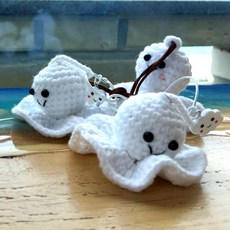 테루테루보즈 뜨개 키링 맑음인형 폰고리 키홀더 펜던트 스트랩 6cm