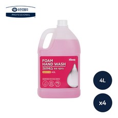 크리넥스 대용량 업소용 폼 솝 핸드워시 벚꽃파우더향 4L X 4, 4개