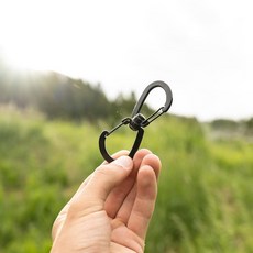 Sun Company HikeHitch 360 회전 더블 카라비너 하이킹 캠핑 배낭 여행 또는 강아지 산책용 부드러운 360도 회전이 있는 듀얼 클립, Sun Company HikeHitch 360 - 회전, 1개