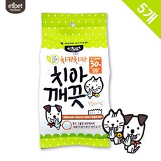 반려동물 치아크리너 5개 강아지산책후발 멍티슈, 30개