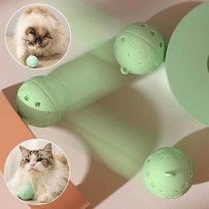 고양이 캔디 강아지노즈워크장난감 컬러 자동 롤링 볼 전기 인터랙티브 훈련 스스로 움직이는 실내 놀이, A-Yellow, 1개