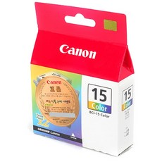C 캐논 BCI-15CL 정품잉크 칼라 2개입 i70, 단일 수량, 단일 색상