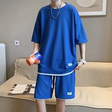 베씨 남성 아이스 상하의세트 여름 반팔 반바지 운동 잠옷 남자