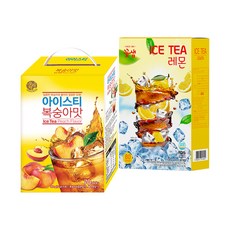 송원 아이스티 복숭아 70T +꽃샘 아이스티 레몬 80T, 1세트